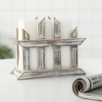 Rustic Torched Wood Fence Design Napkin Holder