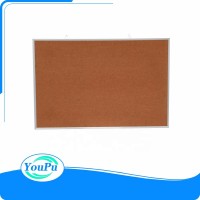 Fine grain wall mounted aluminum frame cork board for office