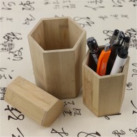 Office bamboo pen holder desk organizer organizer stand container