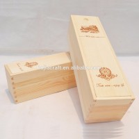 Factory cheap luxury FSC wooden wood single wine bottle gift box