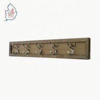 Top sellers wooden wall plaque cloth hook/wall hanging clothes hooks with burlap printing