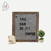 Changeable Grey Felt Vintage Rustic Letter Board