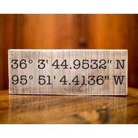 House Warming Gift Wedding Christmas Gift Latitude Longitude Home Decor Wood GPS Coordinates Sign Personalized