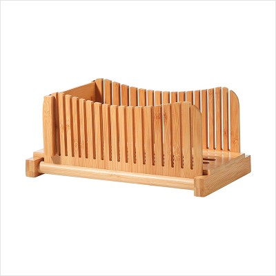 Bamboo Bread Slicer Cutter with Knife