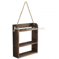 Factory custom wall hanging storage shelves towel paper organizer rustic wood bathroom shelf