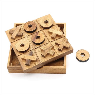 Relaxation Time Tic Tac Toe Educational Wooden Coffee Tables Family Games