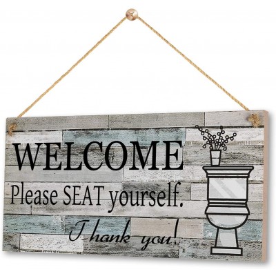 Printed Wood Plaque Sign Wall Hanging Welcome Sign Please Seat Yourself Wall Art Sign