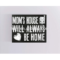 Custom black farmhouse distressed home wooden mom plaque decorative box sign