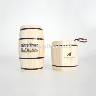 Customized Printing Oak Wooden Coffee Bean Packing Barrel