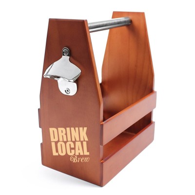 custom 6 packs bottle wooden beer box carrier