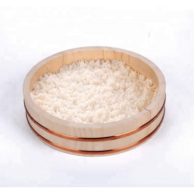 Japanese Korean traditional wooden sushi rice tub rice bucket