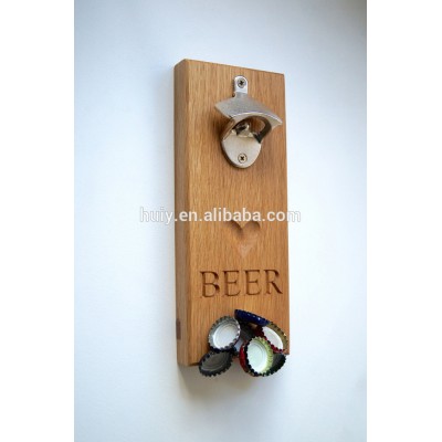 new personalised bar decor wood beer bottle openers with wall fittings