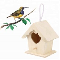 FSC wooden bird house outdoor new unfinished wooden bird house wholesale