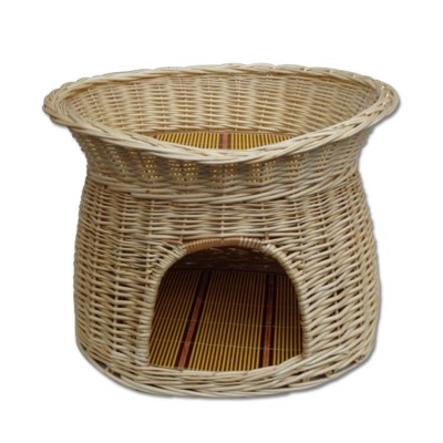 custom wicker pet carrier woven dog bed cage