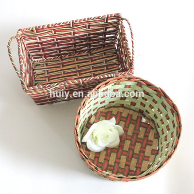 handmade cheap price paper woven easter basket