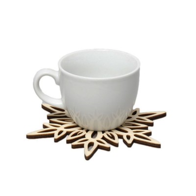 home table placement laser cutting wooden cup mat coffee cup coasters