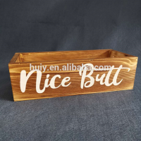 Custom rustic wooden toilet tissue box nice butt bathroom storage decor box decorative cute paper holder